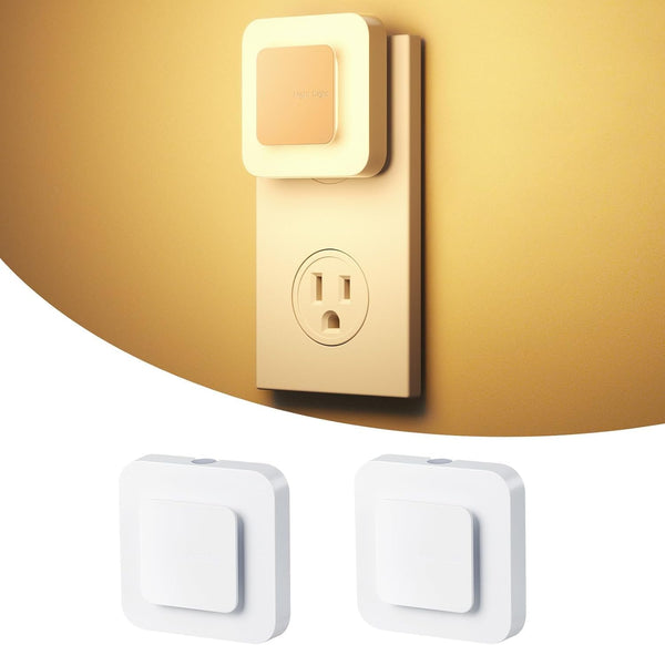 Midea Backlit Night Lights Plug Into Wall for Sleep,Indirect Soft White Night