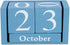 European Perpetual Wooden Calendar, Desktop Block Wood Calendar DIY Yearly Planner, 9.4 x 5.2 x 4.1cm (Blue)