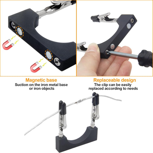 Magnetic Helping Hands Soldering Tool, Welding Holder for Field Machinery