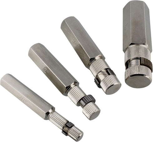 ABN Internal Pipe Removal Tool Pipe Nipple Extractor Set, General Internal Pipe Wrench Set 4pc - 1, 3/4, 1/2, 3/8 Inch