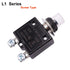 smseace 20Amp Electric Button Breaker 125/250VAC,Thermal Overload Protector L1 Series with Quick Connect Terminals and Waterproof Button Cap L1-ls-20A