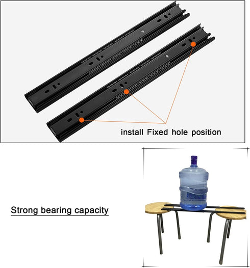 V3VOGUE Side Mount Drawer Slides,Multi Point Fixing Hole,Ball Bearing Slides,Balanced Stability,Cabinet Drawer