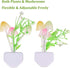 Warmstor 2 Pack Mushroom Night Light Plug-in, Lotus Leaves/Water-Weeds Mushrooms Colors Changing Nightlight Colorful
