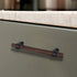 3" 3" Walnut Wood Cabinet Pull Handle Black Drawer Knob Pulls for Kitchen Beech Wood Dresser Knob (Walnut, Hole
