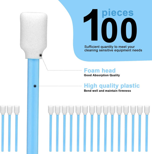 5.1" Foam Cleaning Swab for Camera Solvent Format Inkjet Printer Roland Optical Equipment (50) by SHIYETA