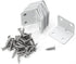 Biaungdo 12 Pcs White Metal Corner Brace, 26 x 26 x 32mm L