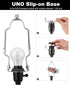 8 9 10 inch Adjustable Lamp Shade Holder Kit for Table & Floor Lamps, Heavy Duty Parts with 3/8 Standard Saddle
