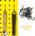 24pcs Gadpiparty Heavy Duty Iron Wire Pegboard J Hooks for Hanging Tools, Compact Dark Peg Wall Hooks for Workshop