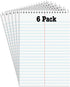 Steno Pads Notebooks, Top Bound Spiral Steno Book, Gregg Ruled, 80 Sheets Per Notepad, 6 x 9 Inch, 6 Pack