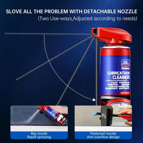 2 Parts,6.76 OZPack 3 Glodway Specialist Silicone Lubricant Spray,Garage Door Lubricant Oil,with Smart Straw Sprays