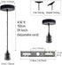1-Light 4.92ft, E26 E27 Mini Pendant Light Kit, Adjustable Pendant Lights Cord Pearl Black Ceramic Socket Black Ceiling