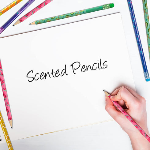 Outus 40 Pieces Scented Pencils with Eraser, HB Graphite Pencils with Fruit Elements for School Stationery