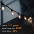 TJOY Edison Light Bulbs, 60W Equivalent, Dimmable Vintage LED, E26 Medium Base, Warm White 2700K, 4 Pack