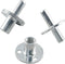 2 Sets Metal M12 Bed Post Connector, Screw-in T-Nut Bedpost Connector Furniture Hardware Fittings