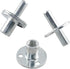 2 Sets Metal M12 Bed Post Connector, Screw-in T-Nut Bedpost Connector Furniture Hardware Fittings