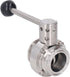 Thonlai Sanitary Butterfly Valve Clamp Valve 304 Stainless Steel with Quick Clamping Collar