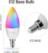 2 Pack E12 Bulb Bulb 5W Bulb 16 Bulb 2.4G B11 LED Light Compatible w/Google Siri Alexa Light Type B Smart RGBCW Million
