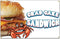 Crab Cake Sandwich 60" Banner Concession Stand Food Truck Single Sided