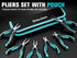 Set, 6PCS Set, DURATECH Mini Pliers Jewelry Pliers CRV Construction, Includes Needle Nose, Diagonal, Long Nose, Bent
