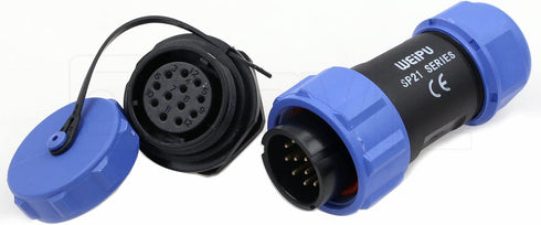 Eonvic Weipu SP21 12 Pin Panel Mount Aviation Plug Socket Waterproof IP68 Connector for Industrial Circular Solar