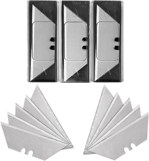 30 Pack Utility Knife Blades, SK5 Steel Heavy Duty Box Cutter Replacement Blades, Plastic Case
