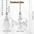 Ceiling Fan Pull Chain Extender, 2 Pcs 12 Inches Long Ceiling Fan Pull Chain Extension Pendant Ornament Set with Connector for Ceiling Fan and Light Lamp Decoration (Sliver)