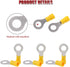 Hilitchi 100Pcs Insulated Ring Electrical Wire Crimp Connectors, 12-10AWG, Yellow - M8