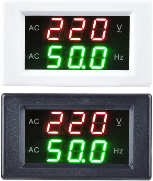 YB4835VF Voltage Frequency Meter, LED Digital Dual Display Ammeter Voltmeter Measuring Tool