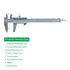 Vernier Caliper 6 Inch + Stainless Steel Feeler Gauge 32 Blade, 6" Stainless Steel Non-Digital Caliper