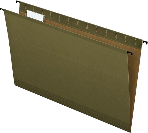 Pendaflex SureHook Reinforced Hanging File Folders, Legal Size, Standard Green, 20/BX (6153 1/5)