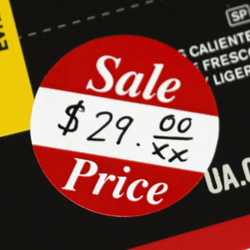 SmartSign Pack of 500 Sale Price Circular Removable Labels, 1" x 1", Semi-Gloss Paper Stickers