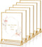 KILY-WILY Clear Acrylic Sign Holder 5X7 Gold Picture Frames, Double Sided Menu Display