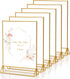 KILY-WILY Clear Acrylic Sign Holder 5X7 Gold Picture Frames, Double Sided Menu Display