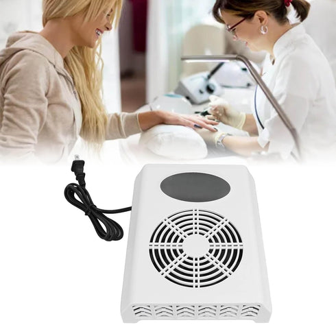 Semme 80W Nail Dust Collector with Reusable Filter Low Noise Nail Vacuum Cleaner Machine Powerful Suction for Salons