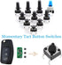 OCR 180Pcs Assortment Kit of 6x6mm Micro Momentary Tactile Push Button Switches, 10 Values