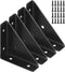 4 Pcs Trapeziform Angle Brackets, Shelf Brackets Heavy Duty Triangular Bracket Fastener,