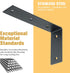 7x4 Inch,Pack 4 Alise Floating Shelf Brackets Heavy Duty L-Shaped Wall Brackets - Black Angle Corner Braces