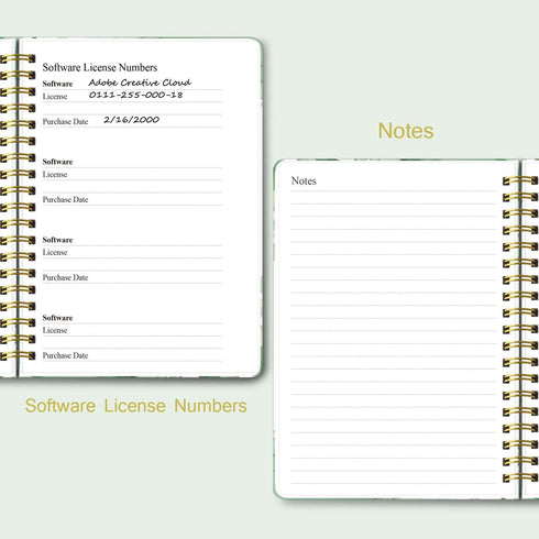 Password Book with Alphabetical Tabs - Spiral Notebook for Recording Website Logins, Usernames & Passwords, 5.1 x 6.9 IN
