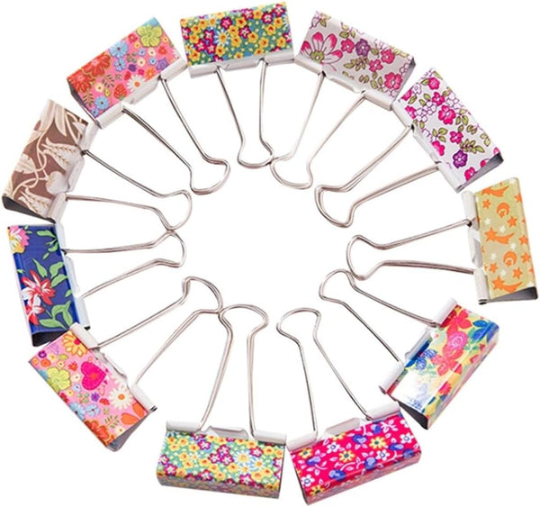 EXCEART 48pcs Paper Binder Clip, File Clips, Dovetail Clip Assorted