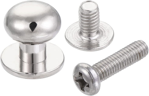 uxcell 12pcs Round Knobs Pull Handle, 9mm Head Dia. Zinc Alloy for Drawer Pulls Gift Box Cabinet Knobs