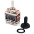 Baomain Momentary Toggle Switch DPDT (ON)-Off-(ON) 3 Position with Rainproof Cap, 1 PCS