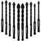 10 Pieces Masonry Drill Bit Set, Concrete, Ceramic, Carbide for Tile, Plastic, Wall, Brick, Cement, Wood