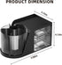 Marbrasse Desk Organizer with 2 Drawers, 360° Rotating Pen Holder, 6 Slots Pencil Organizer, Art Supply Storage (Black)