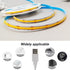 2 Pack 5V (3.28FTx2) ZSLAIFU White USB Light Strip COB Flexible Strip Light LED Backlight for Bedroom Cabinet Vanity