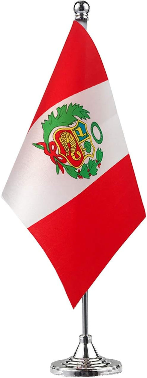 Peru Flag - Desk & Office Decor, International Country Banner