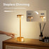 4000mAh 3000K Gold Modern Cordless Table Lamp Rechargeable, Aluminum Touch Lamp & Battery Operated, LED Table Lamps