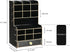 Marbrasse Black Wooden Desk Organizer, Multi-Functional Pen Holder, Storage Rack for School Home Office Art Supplies