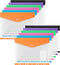 Binder Pocket Organizer Folders, 12 Pack Expandable Plastic Envelopes with 11 Holes for 2/3/4 Ring Binder