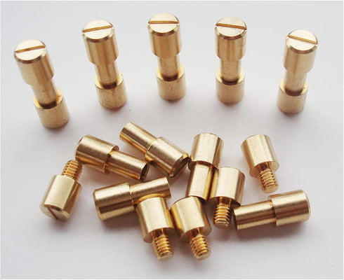NC HAISDA Brass Corby Bolts Fasteners, EDC KnifeMakers Pivot Pin Rivets DIY Knife Handle Studs Pack of 10