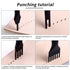 4 Pcs Leather Prong Punch Tool Set, Leather Craft Hole Punches 1/2/4/6 for Stitching Punch Tool (3mm)